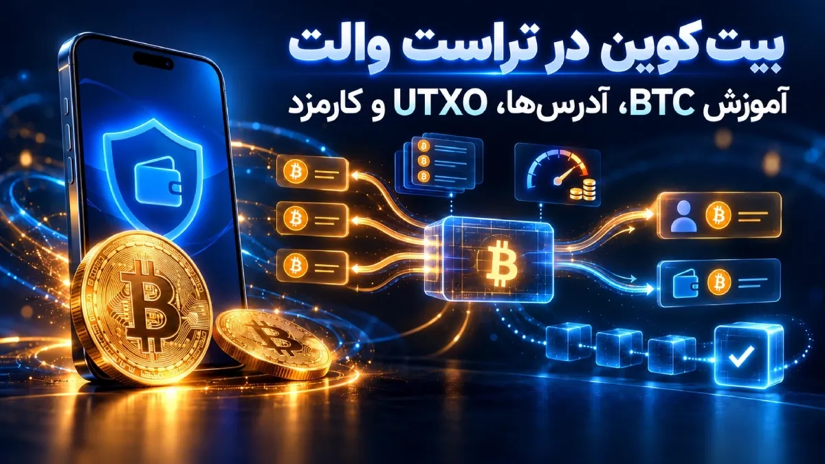  بیت کوین در تراست والت؛ آموزش BTC، آدرس‌ها، UTXO و کارمزد