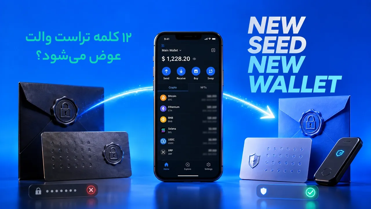 آیا می‌توان ۱۲ کلمه تراست والت را تغییر داد؟ راه امن تعویض Seed
