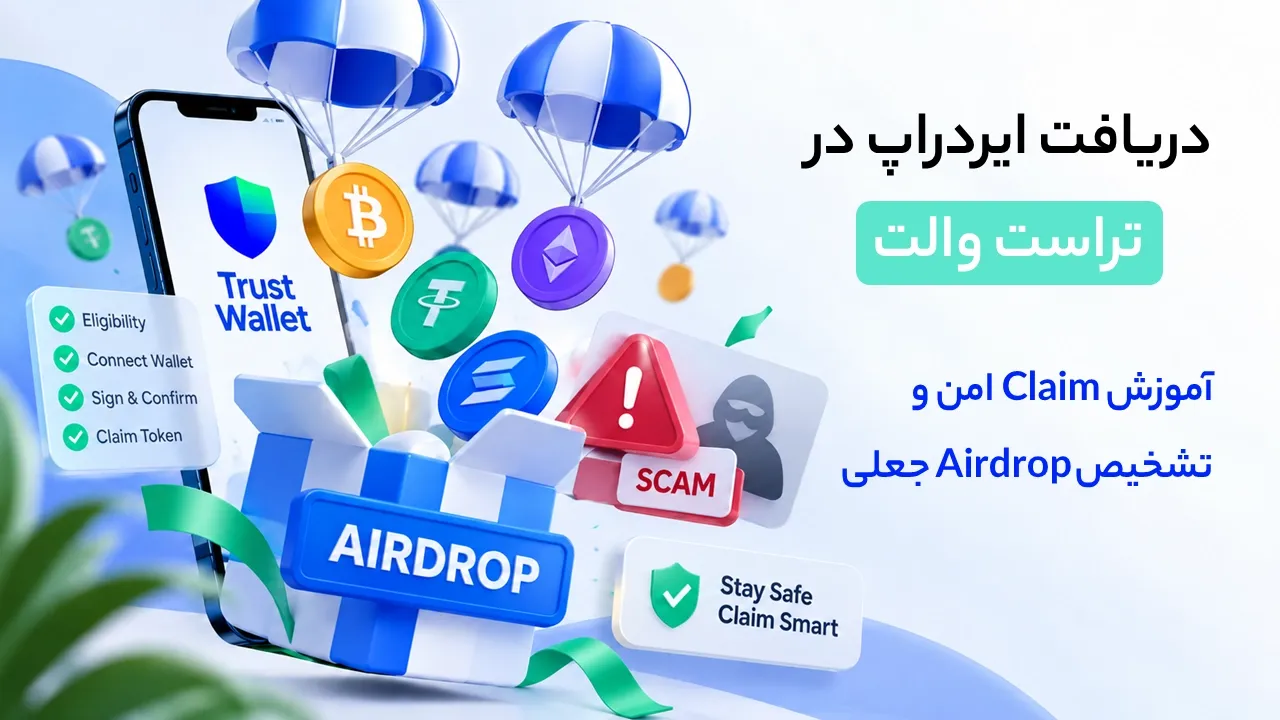 دریافت ایردراپ در تراست والت؛ آموزش Claim امن و تشخیص Airdrop جعلی