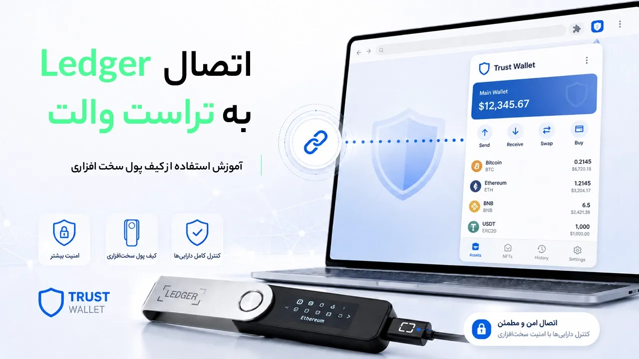 اتصال Ledger به تراست والت؛ آموزش استفاده از کیف پول سخت‌افزاری