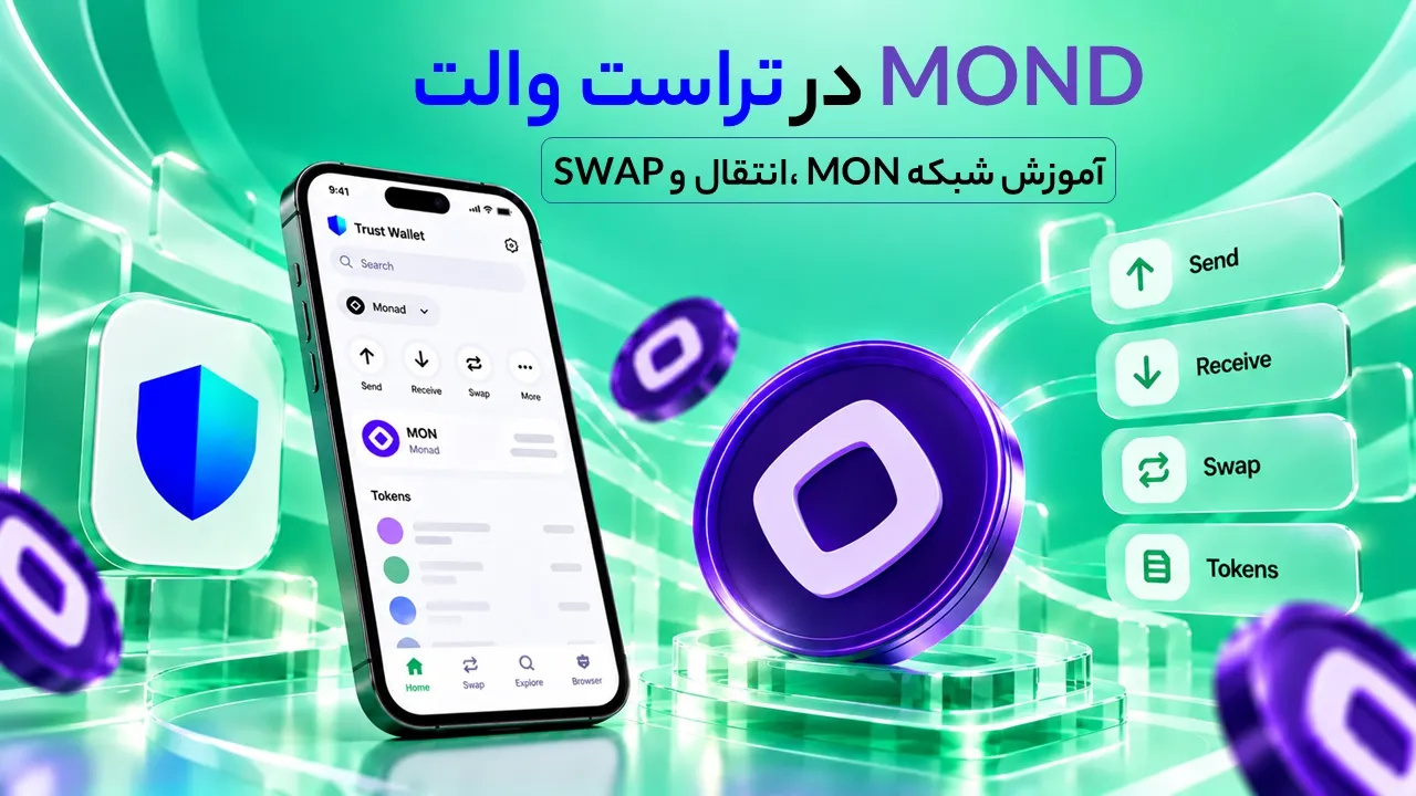 Monad در تراست والت؛ آموزش شبکه MON، انتقال و Swap