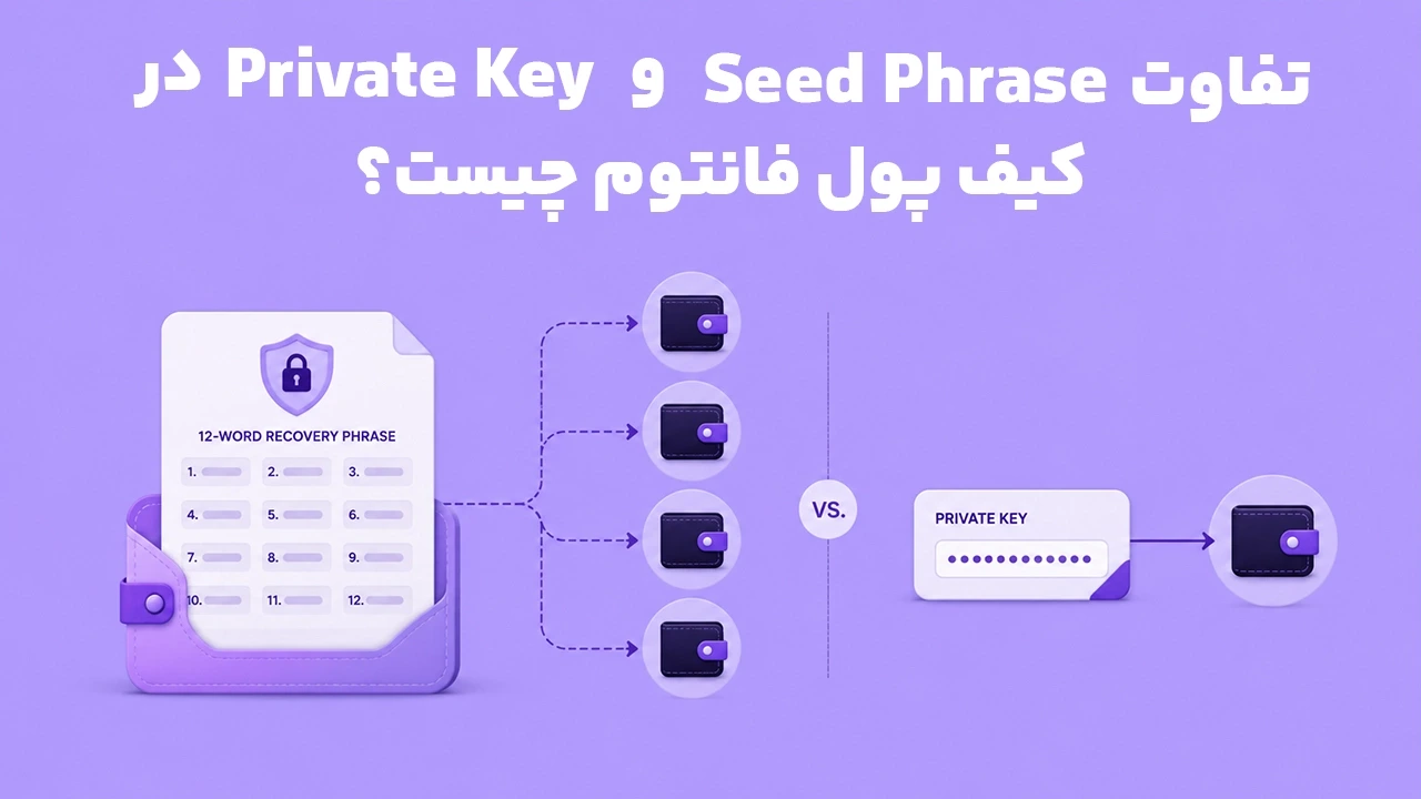 تفاوت Seed Phrase و Private Key در کیف پول فانتوم چیست؟