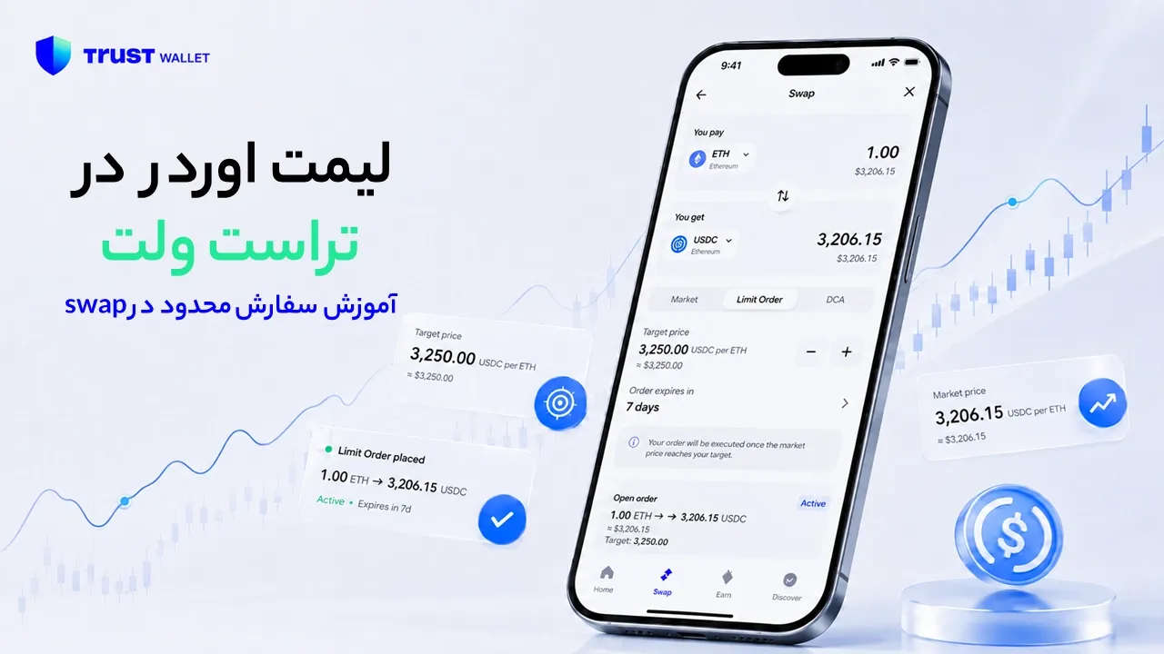 لیمیت اوردر در تراست والت؛ آموزش سفارش محدود در Swap