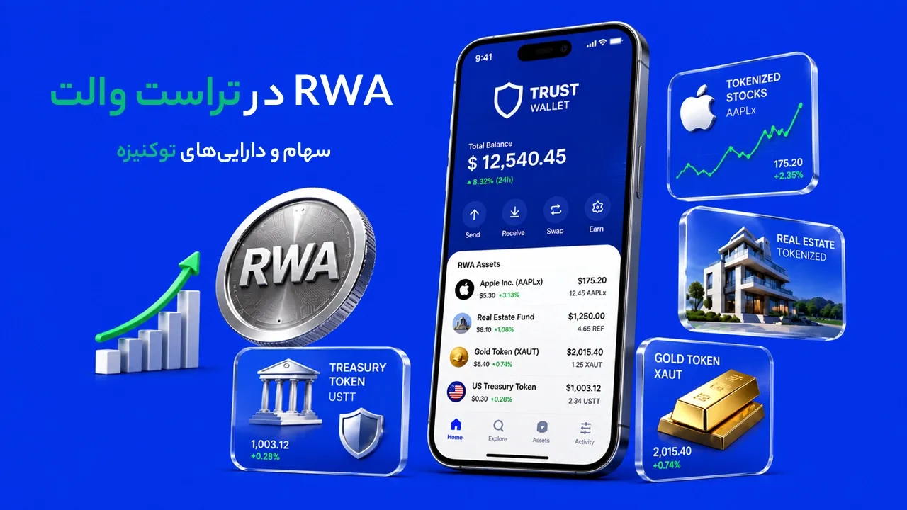 RWA در تراست والت چیست؟ آموزش دارایی‌ها و سهام توکنیزه