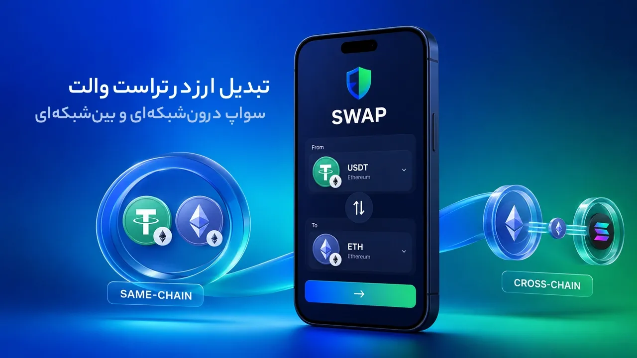 آموزش تبدیل ارز در تراست والت؛ Swap درون‌شبکه‌ای و بین‌شبکه‌ای