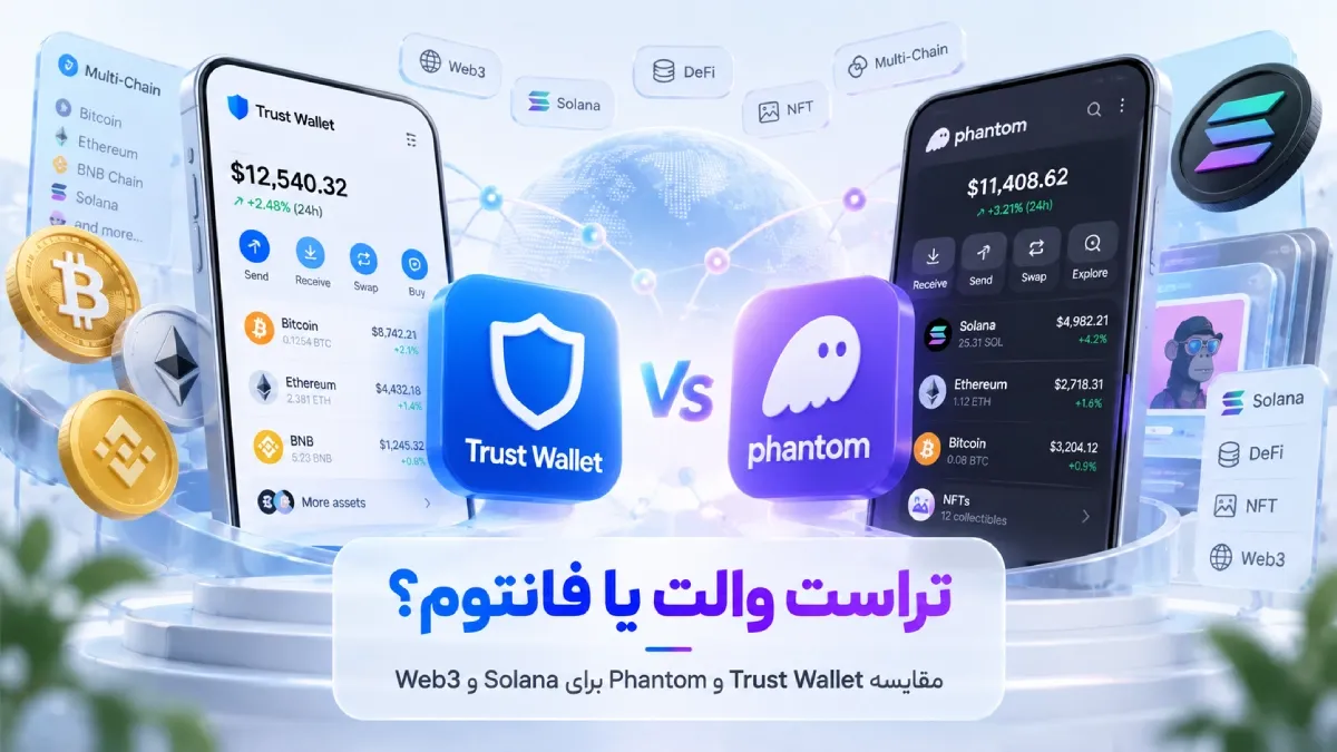 تراست والت یا فانتوم؟ مقایسه Trust Wallet و Phantom برای Solana و Web3