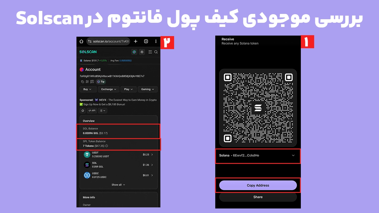 بررسی موجودی آدرس هنگام خطای تراکنش غیرفعال در فانتوم