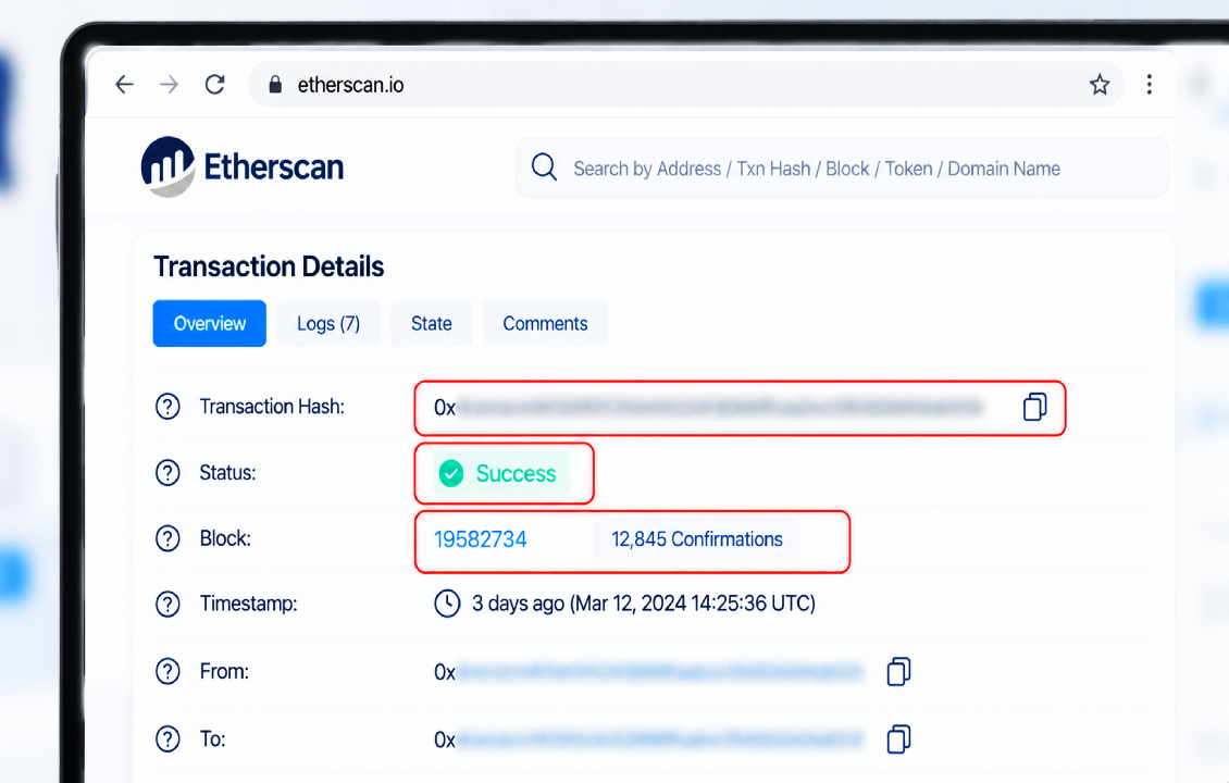 بررسی TXID قبل از لغو تراکنش SafePal