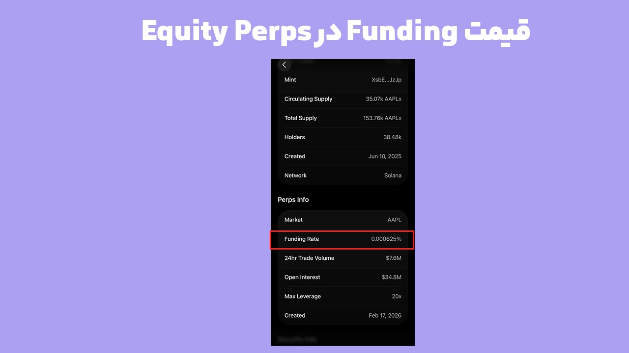 نمایش Funding در Equity Perps فانتوم
