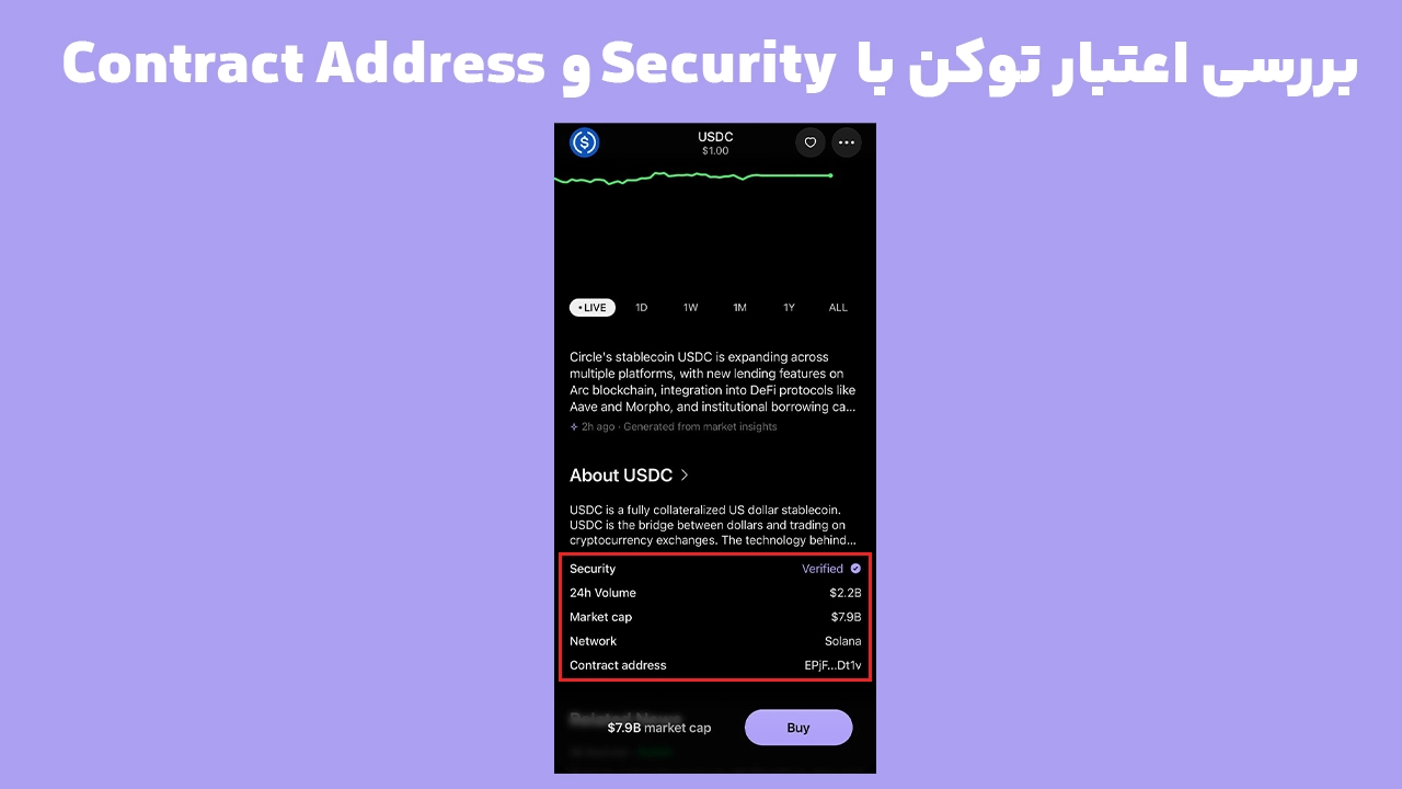 بررسی Security و Contract Address توکن برای تشخیص توکن مشکوک در فانتوم