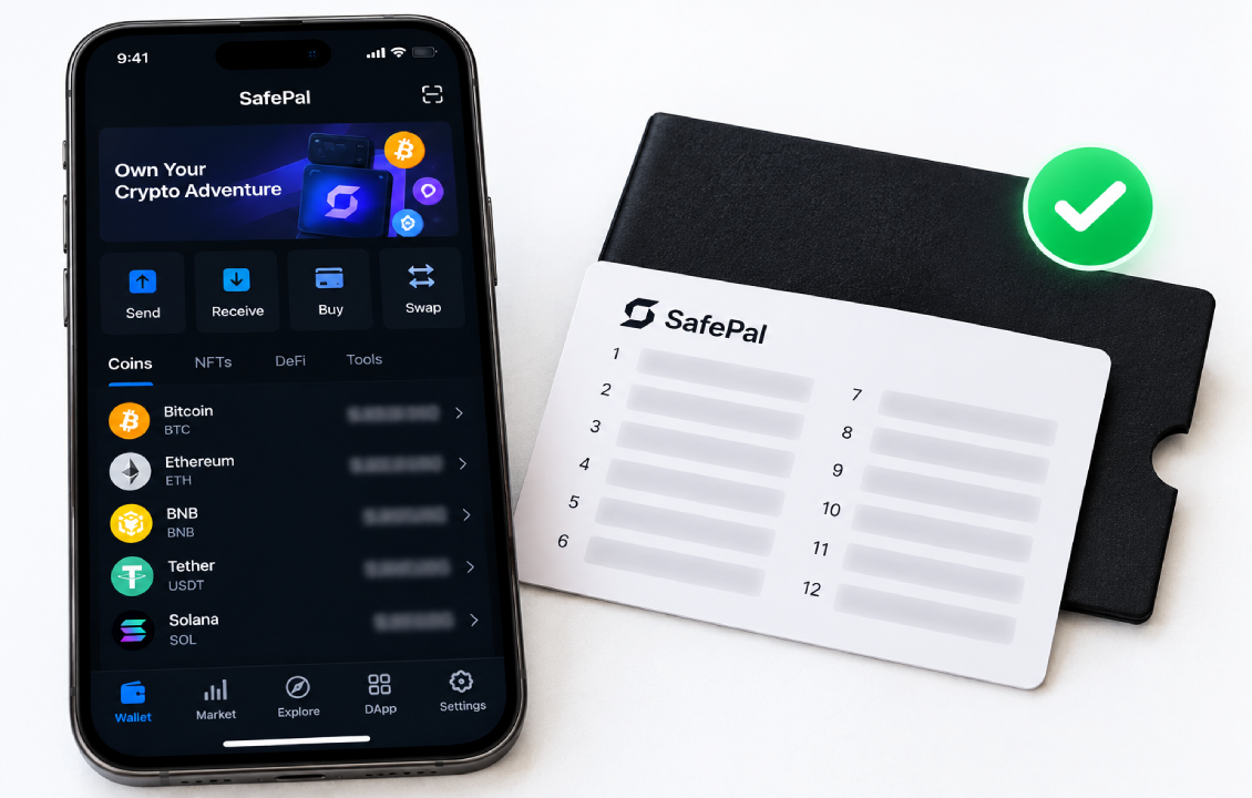 بررسی پشتیبان امن پیش از حذف کیف پول SafePal