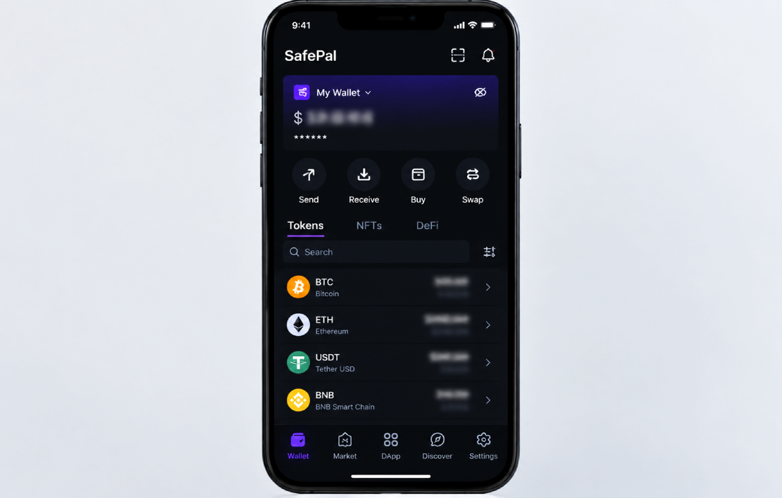 آموزش SafePal برای مبتدیان و آشنایی با صفحه اصلی کیف پول