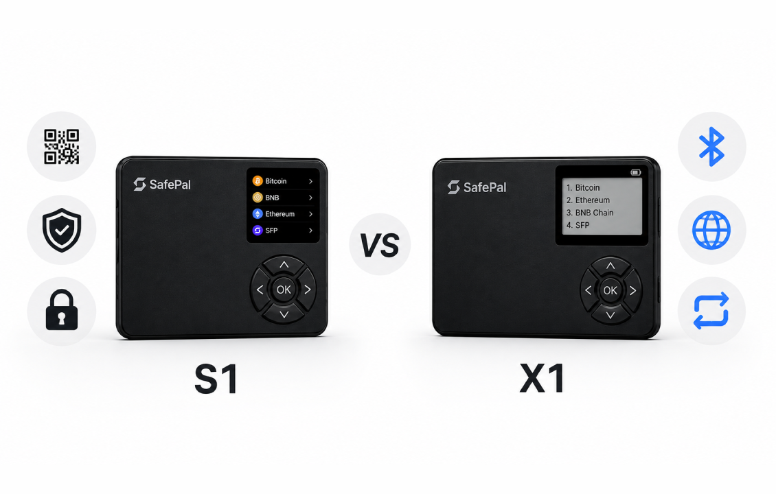 انتخاب SafePal S1 یا X1 بر اساس نوع استفاده و نگهداری ارز دیجیتال