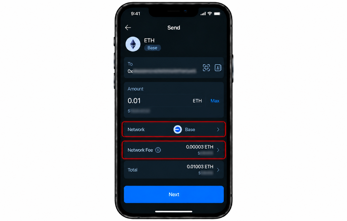 بررسی شبکه Base و کارمزد انتقال ETH در SafePal