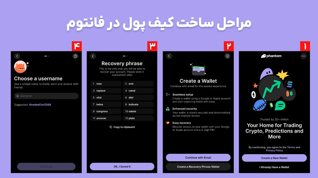 مراحل ساخت کیفپول در فانتوم والت با انتخاب گزینه ایجاد کیفپول جدید