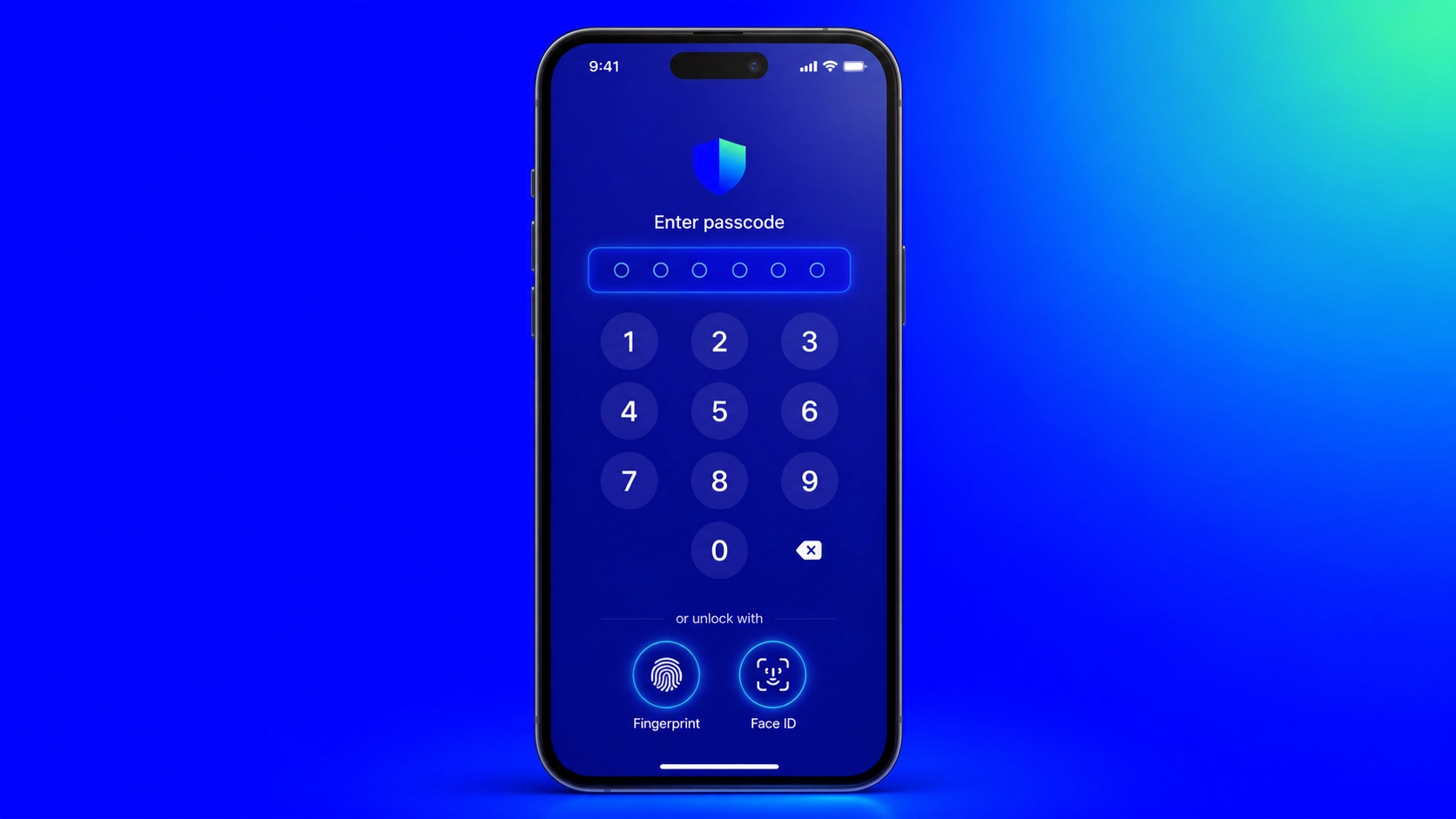 صفحه ورود Trust Wallet با Passcode و گزینههای ورود بیومتریک؛ رمز تراست والت را فراموش کردم؛ برای بازیابی دسترسی چه کنیم؟